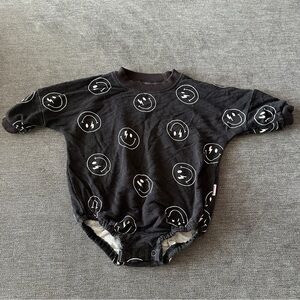 Brixton Phoenix Smiley Face Black bamboo Kids One Piece size 0/6